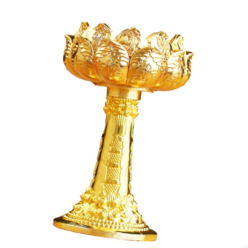 62KD Ghee Lamp Holder Home Table Centerpieces Lotuss Desk Holder