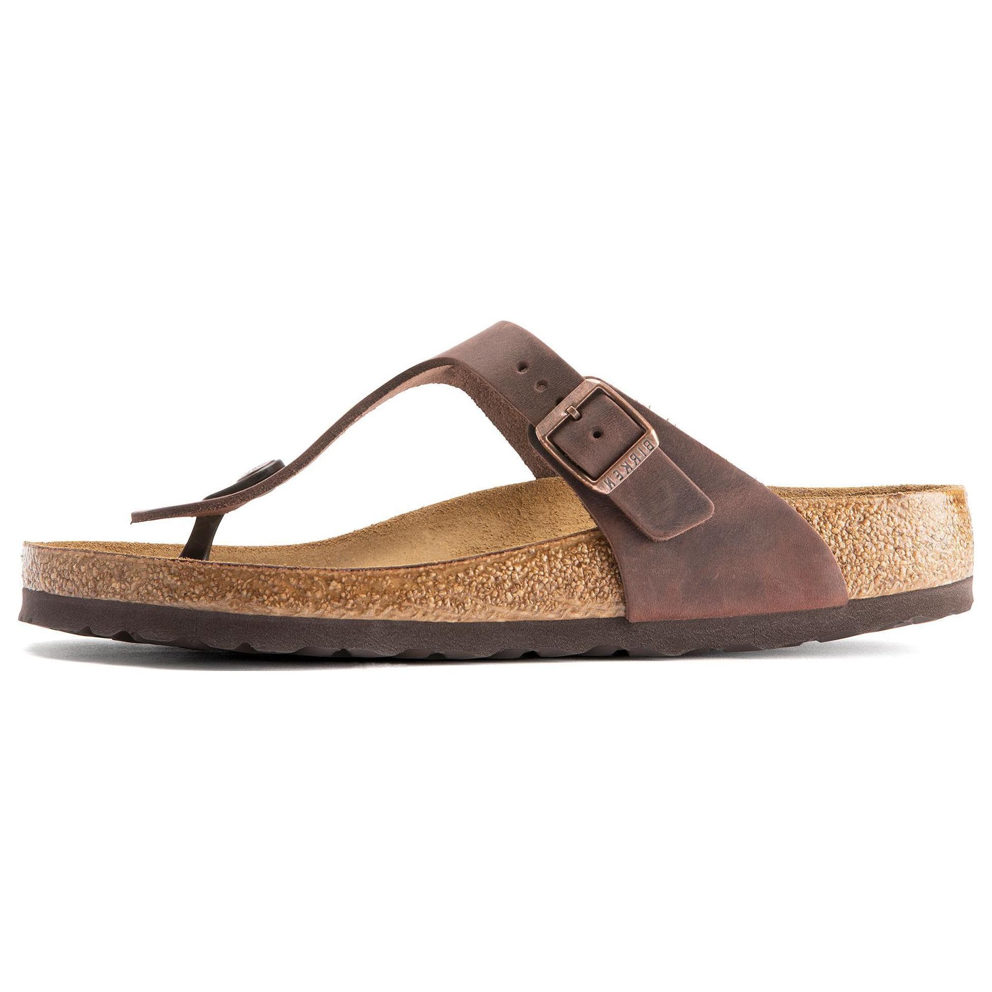 Birkenstock Soft Comfortable Versatile Flat Buckle Flip Flops Unisex Footwear Brown 0743831 40