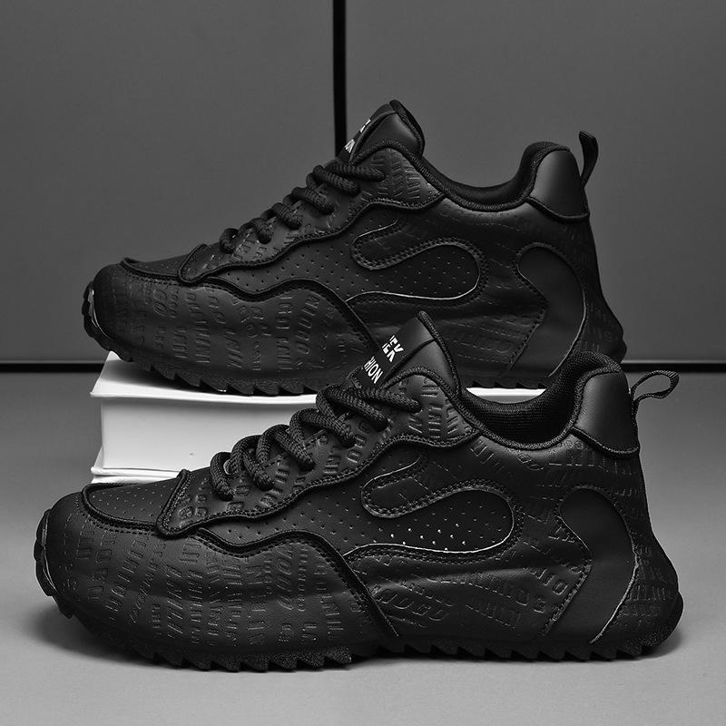 

Весна 2025 новая молодежная мода повседневный спорт папины кроссовки удобные универсальные трендовые увеличивающие рост белые кроссовки 48 чёрный