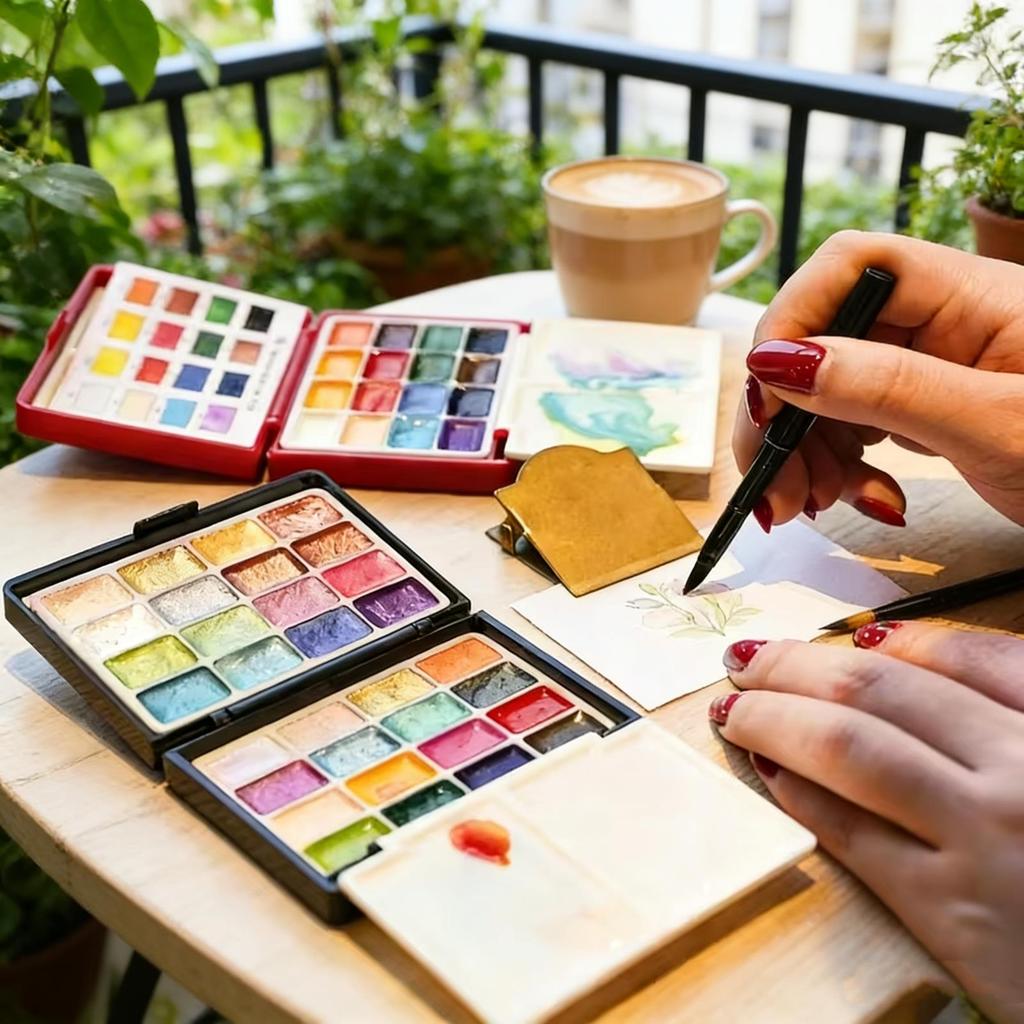 32 Colors Watercolor Paint Set Portable Storage Bag Painting Brush Palette Box Watercolor Pigment Set Art Suppies