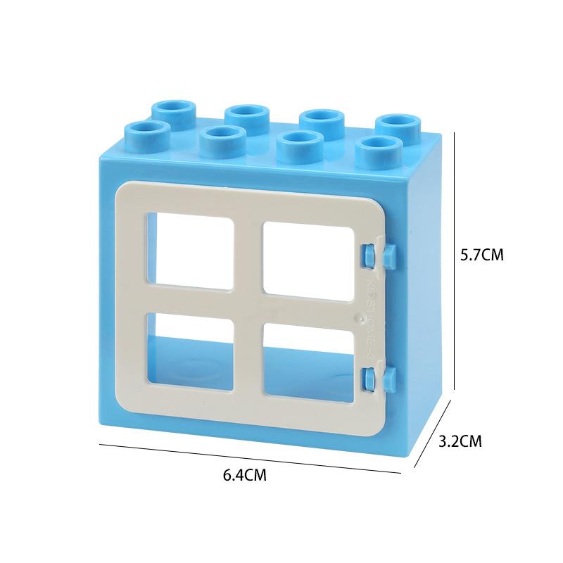 Big Size DIY Building Blocks Window Doors And Household Bulk Parts Model Compatible Large Bricks Toys Accessories Kids Toy Gifts