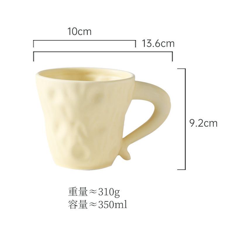 350ML European Ceramic Coffee Mug Exquisite Afternoon Tea Flower Tea Coffee Cup Home Ceramic Breakfast Milk Mug Birthday Gifts