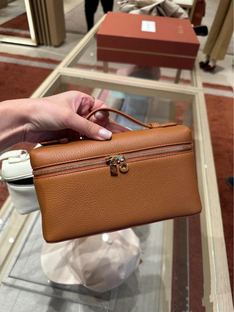 Gigi Style Genuine Leather Lunch Box Handbag - Litchi Grain Cowhide Shoulder Bag for Women