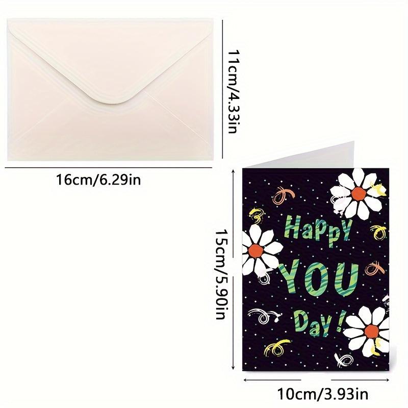 Creative Birthday Card Set (24pcs) – 12 Envelopes, Blessing Stamping Cards & Blank Sticky Notes for Parties