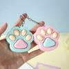 Interactive Cat Paw Keychain Press Toy for Stress Relief Keyring Office Travel Sturdy Plastic Accessory Gift