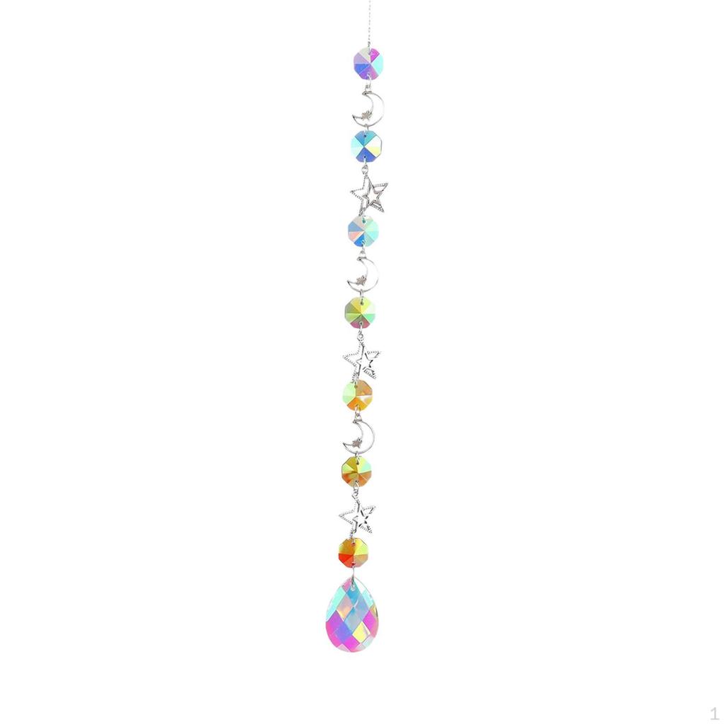 Crystal Hanging Prisms Pendant with Chain Home Decoration Premium Materials Versatile Use up