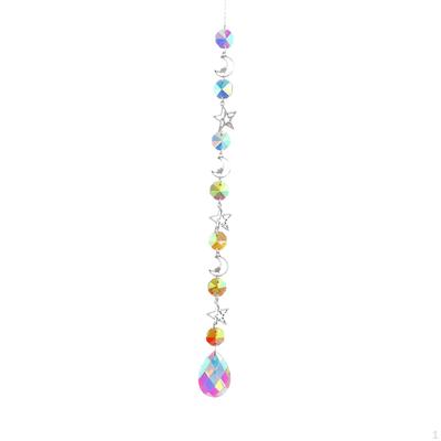 Crystal Hanging Prisms Pendant with Chain Home Decoration Premium Materials Versatile Use Up