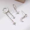 Three Part Mismatched Glowing Earrings Set Delicate Mixture Posts For Everyday Wear And Special Incidents