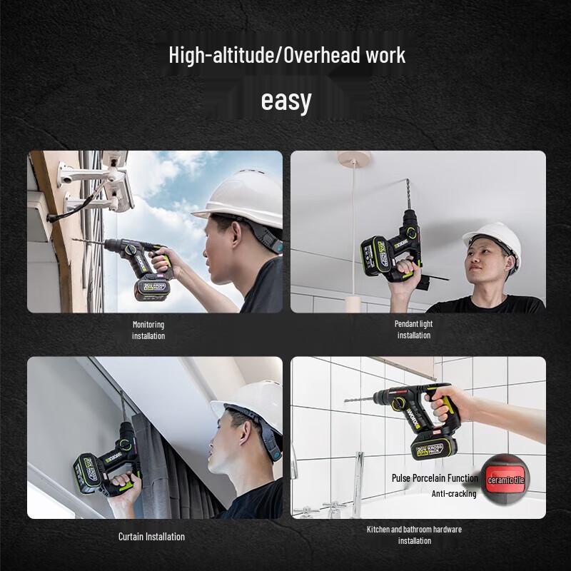 WORX 20V Brushless Rotary Hammer Drill & Angle Grinder Kit CN plug (adapter included)