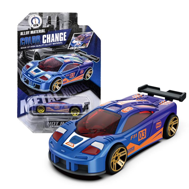 Water-Reactive Color-Changing Alloy Racing Car Model 1:60 Pull-Back Toy for Boys