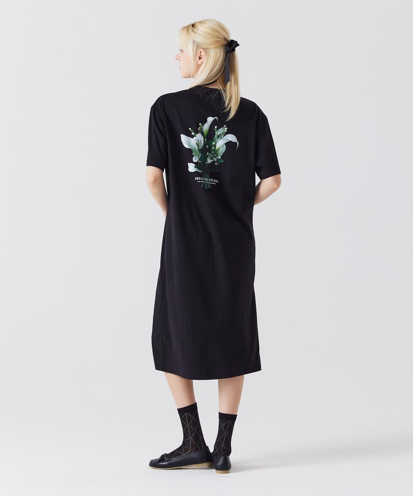 AWESOME STUDIO Digital Flower Long Dress Indie Pink