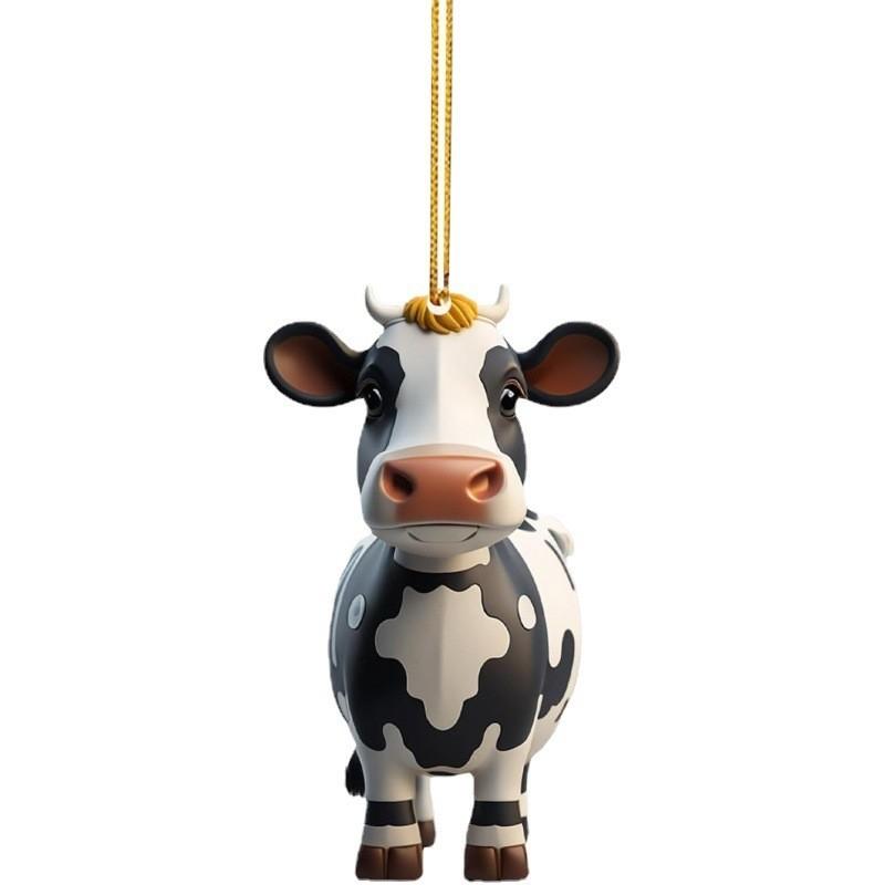 Vibrant Cartoon Bull Acrylic Car Decoration For Unique Birthday Gifts And Festivities