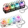 Portachiavi Tastiera a Dita a 4 Pulsanti Tastiera RGB Giocattolo Fidget con Luci per Sollievo dallo Stress Decompressione Accessori Calmanti