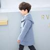 Autumn Boys' Fashionable Mid-length Woolen Coat