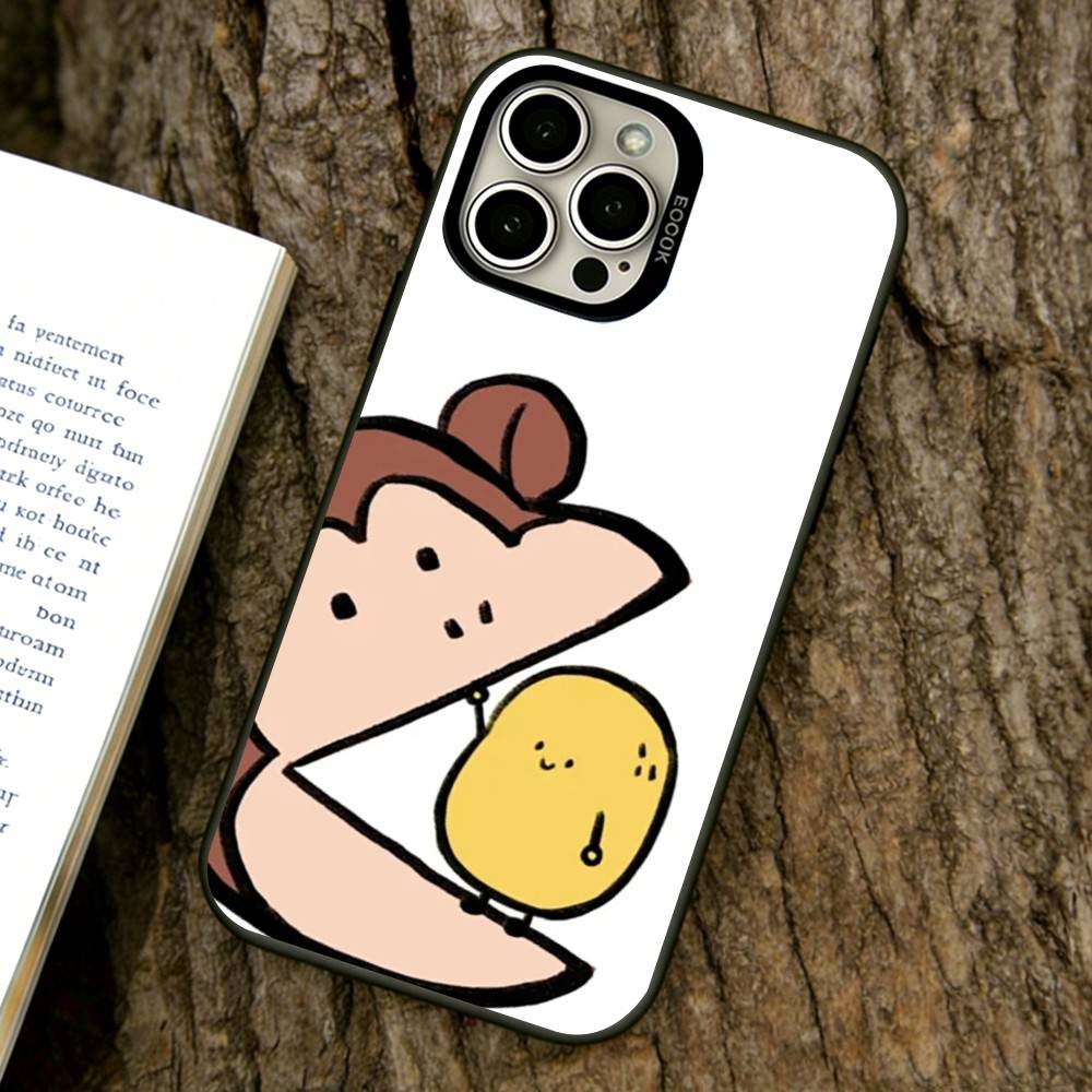 Cute potato Phone Case For iPhone 17,16,15,14,13,12,11 Plus,Pro Max,XS,Colorful Silver Phone case Funda Cover