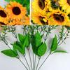 5/7/22 Heads DIY Craft Real Touch Home Decor Wedding Decoration Fake Flores Bouquet Silk Sunflower Artificial Flower