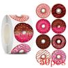 50-500Pcs Donuts Sticker 1Inch Colorful Kids Label Baking Store Decorations Classroom Teacher Encourage Student Reward Stickers