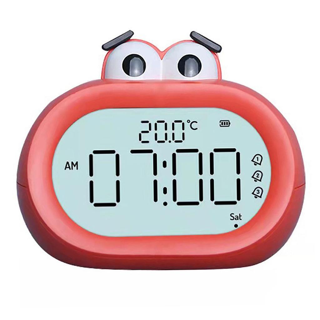 Çocuk Alarm Saati Çizgi Film Sevimli Akıllı Pille Çalışan Dijital LED Elektronik Saat Gece