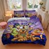 3pcs Scooby Printed Quilt Set - Soft and Comfortable Quilt Cover for Bedroom, Guest Room and Dormitory Decorative Bedding Set 1 Duvet Cover