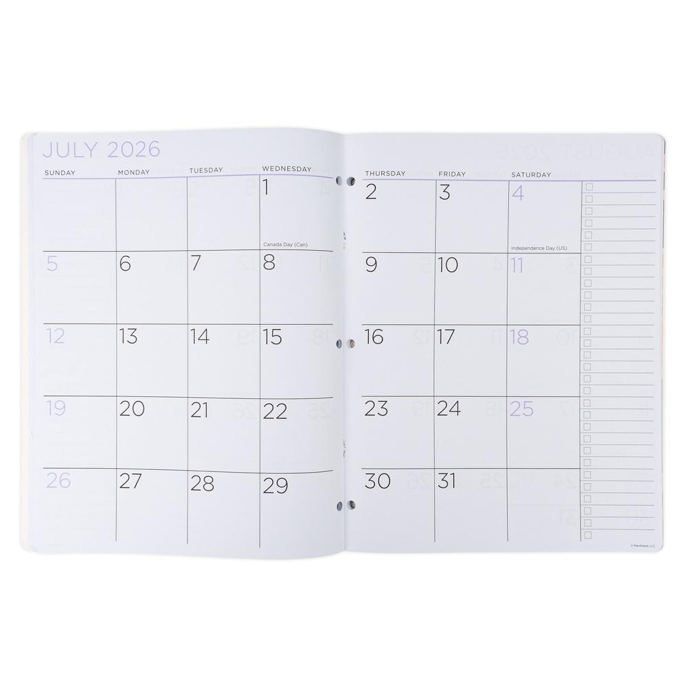 

Большой месячный планер 2 года 2025-2027 Цветочный дизайн Списки праздников Дела Заметки Контакты Пароли Страницы для записей Просвечивание United States