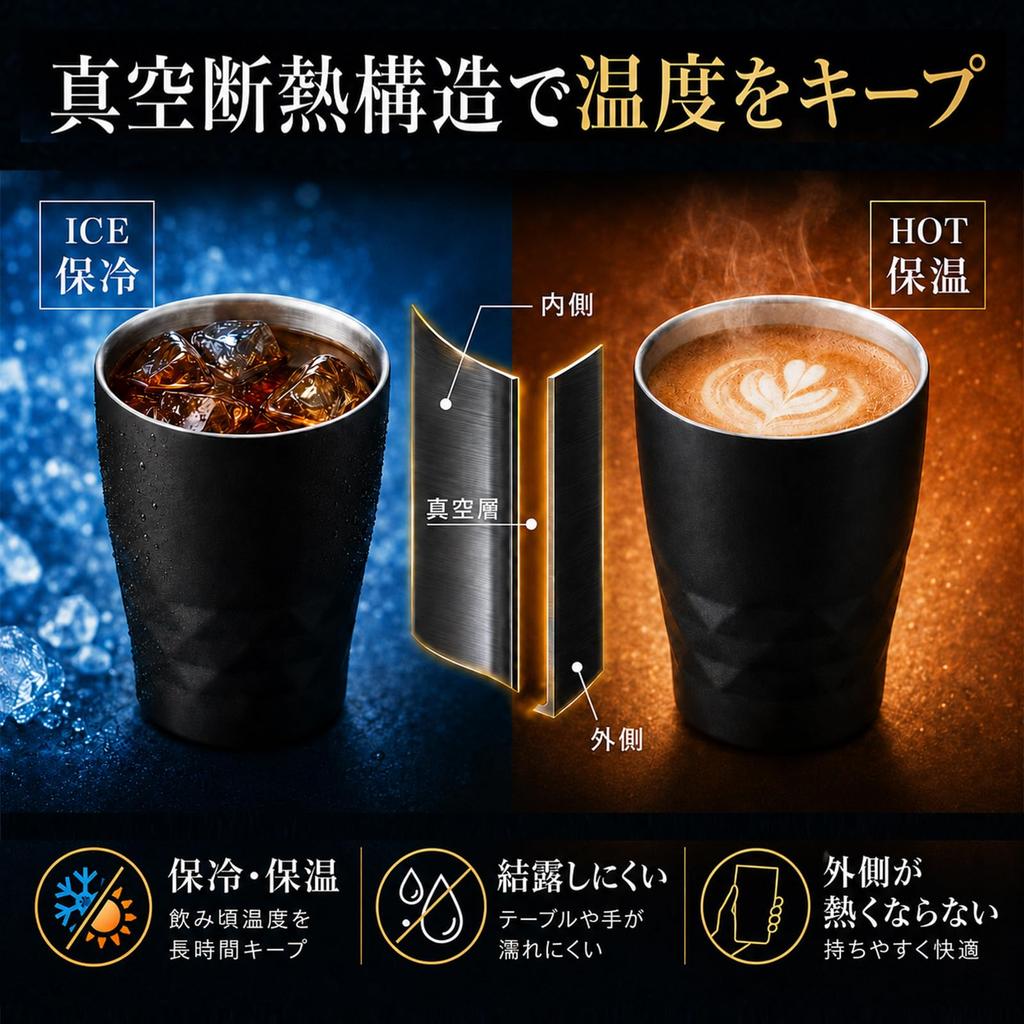 [Featured in "Men's Hideaway" magazine] SaintGraal Stainless Steel Tumbler, Vacuum Insulated, Keeps Drinks Cold and Hot, Perfect for Birthdays, Father