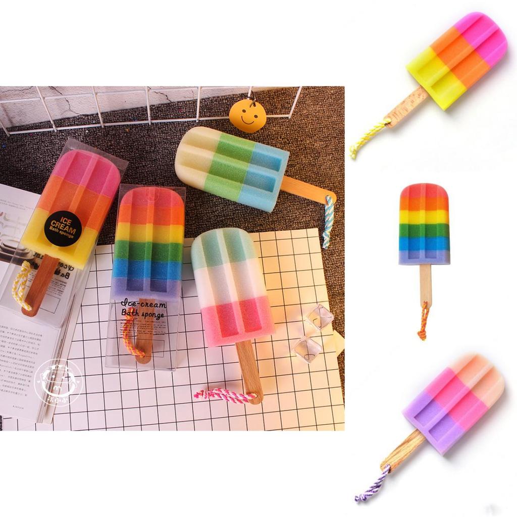 Creative Ice Cream Sponge Bath Brush For Kids With Gentle Cleaning Fun