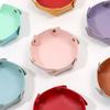 1PCS Nordic Style Leather Storage Tray Desktop Organizer For Key Jewelry Cosmetic Storage Box Folding Organizer Home Decoration