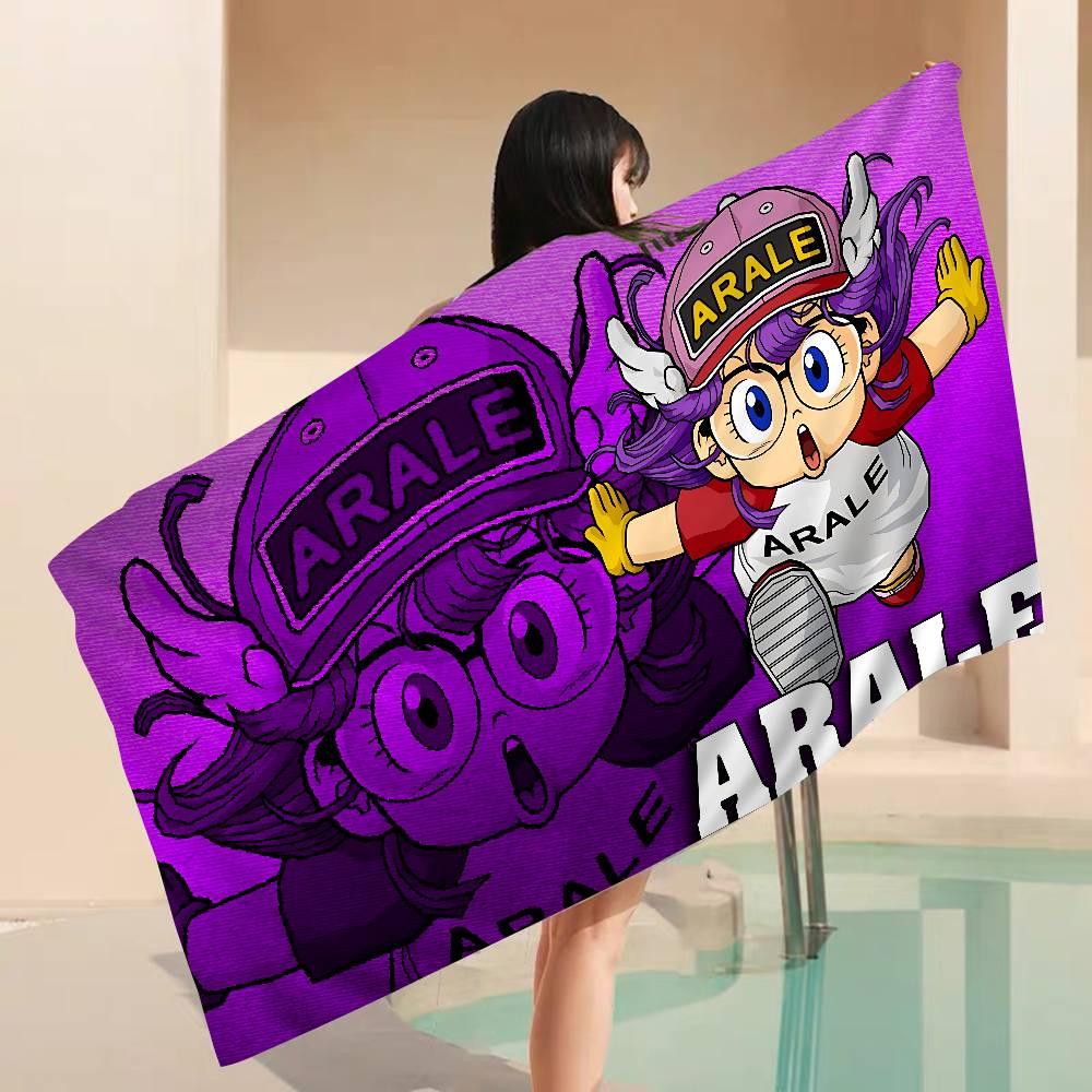 Dr S-Slump Anmie Anime Beach Swimming Towel Soft Absorbent Washcloth Children's Gifts For Kids Travel Camping Gym
