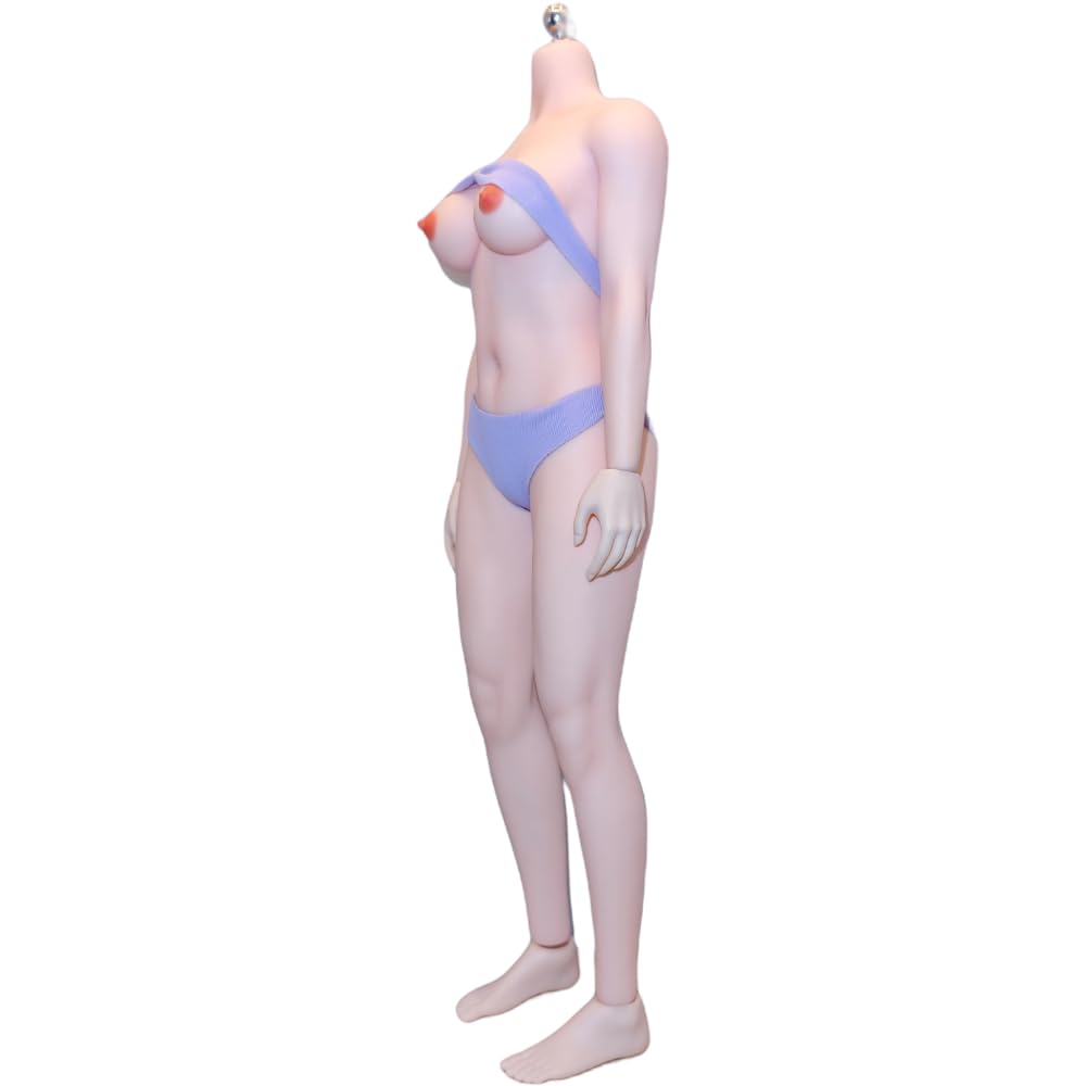 AIEK Scale Figure Super Flexible Breast Female Body Makeup No Pubic Compatible with TBLeague 1/6 Body, Seamless, Modification, Body, + 2-Hole Detail,
