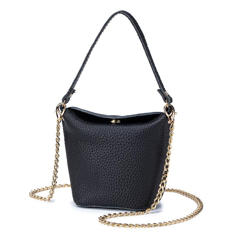New leather women's chain change bag multi-functional lipstick storage bag creative hand carry mini bucket bag versatile