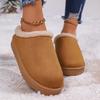 Fashion Winter Short Plush Snow Boots for Women Flat Heel Non Slip Cotton Shoes Woman Comfortable Non Slip Warm Ankle Boots Plus Size 44