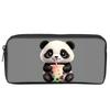 Panda Bambus Muster Einlagige Federtasche für Jungen/Mädchen Beste Geschenke 2D Flache Cartoon Schulsachen Federmäppchen für Kinder