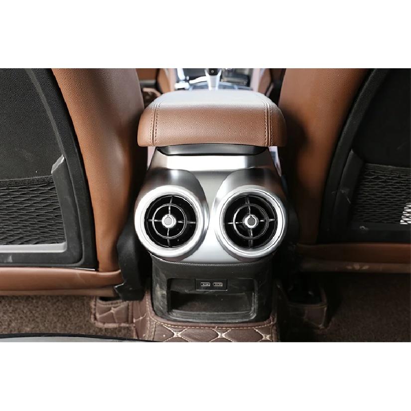 Carbon-Faser-Stil, dekorativer Rahmen für die hintere Auspufföffnung, passend für Alfa Romeo Stelvio 2017– Auto-Innenraum