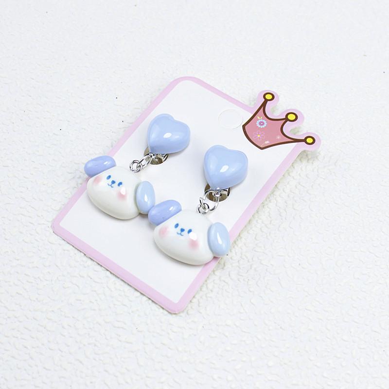 Painless Clip-On Princess Earrings for Girls – Cute Cartoon Dangle Jewelry Gift