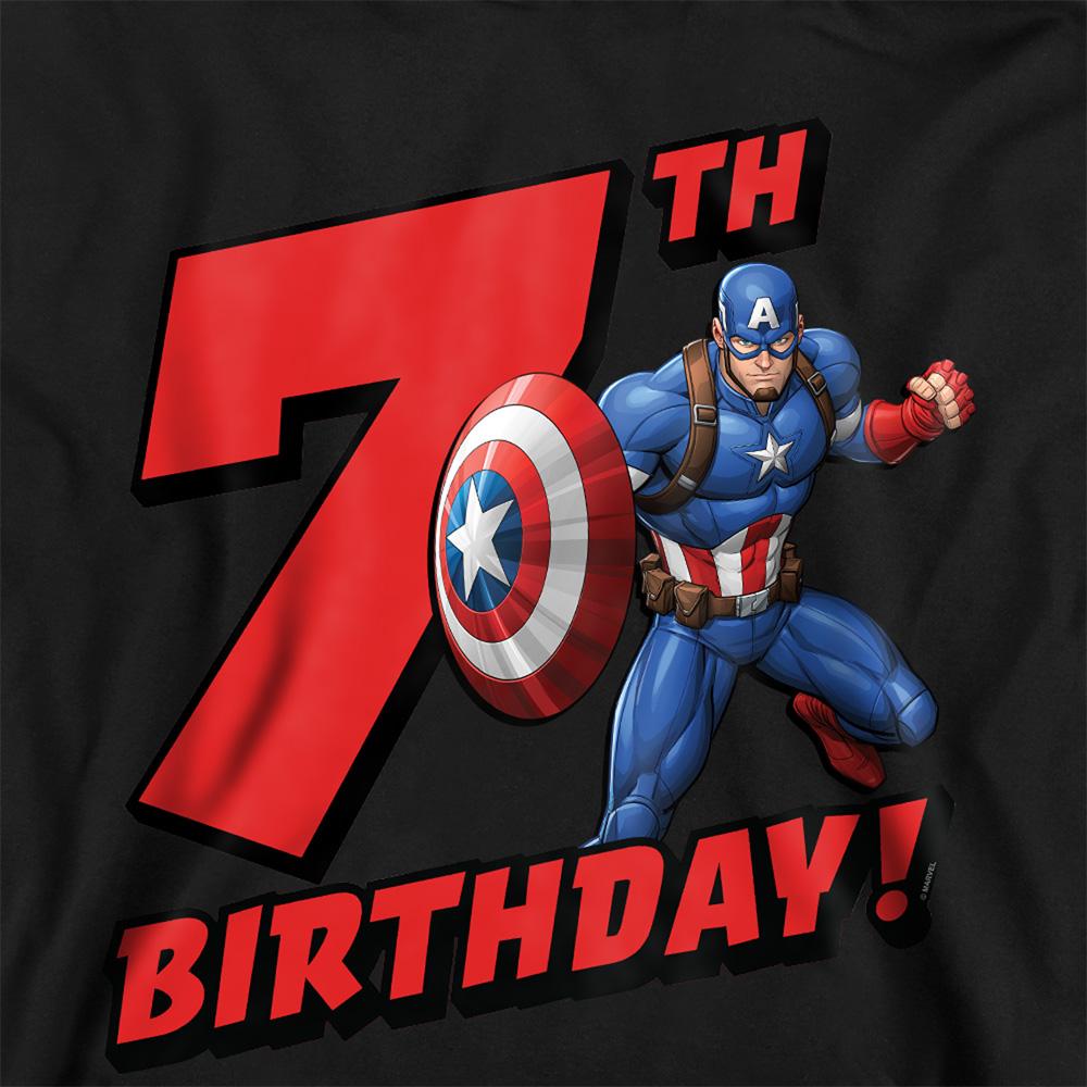 Captain America Childrens/Kids Pull Over 7th Birthday Hoodie