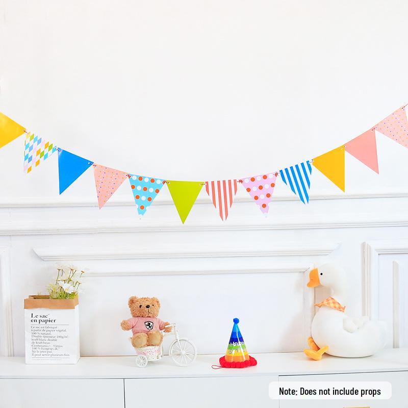 Ins-Style Macaron Happy Birthday Banner for Girls' Party Decor
