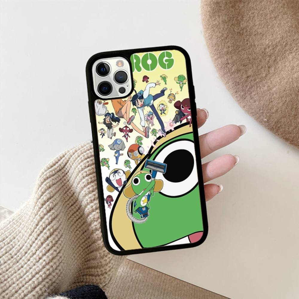 Keroro Frog Cool Gunsou Sergeant PC+TPU Phone Case For IPhone 17 16 15 14 PRO MAX 11 12 13 PLUS MINI Cover