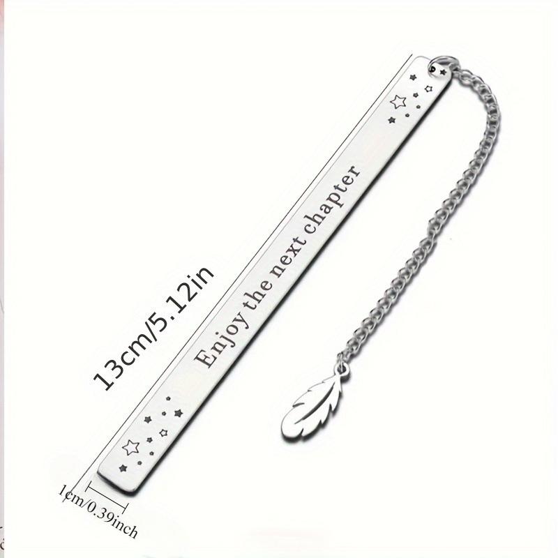 Durable Stainless Steel Bookmark with Custom Engraving, Page Holder for Books E-Readers, Great Reader Graduation Gift