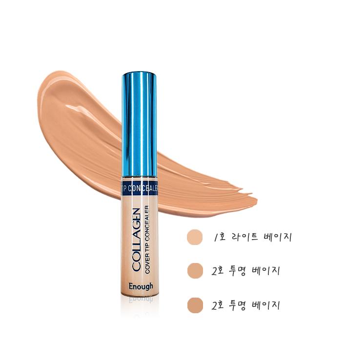 ENOUGH Collagen Cover Tip Concealer – 3 Shades | High Coverage & Hydrating