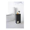 Yamazaki Jitsugyo Toilet Paper Stocker Black Approx. W23XD12.5XH48cm Tower Toilet Storage Shelf Rack 3456