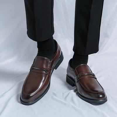 Fashion Leather Shoes Man Casual Loafers Luxury Design Slip On Male Dress Shoes Leisure Style Big Size Good Wear-resistant Sole