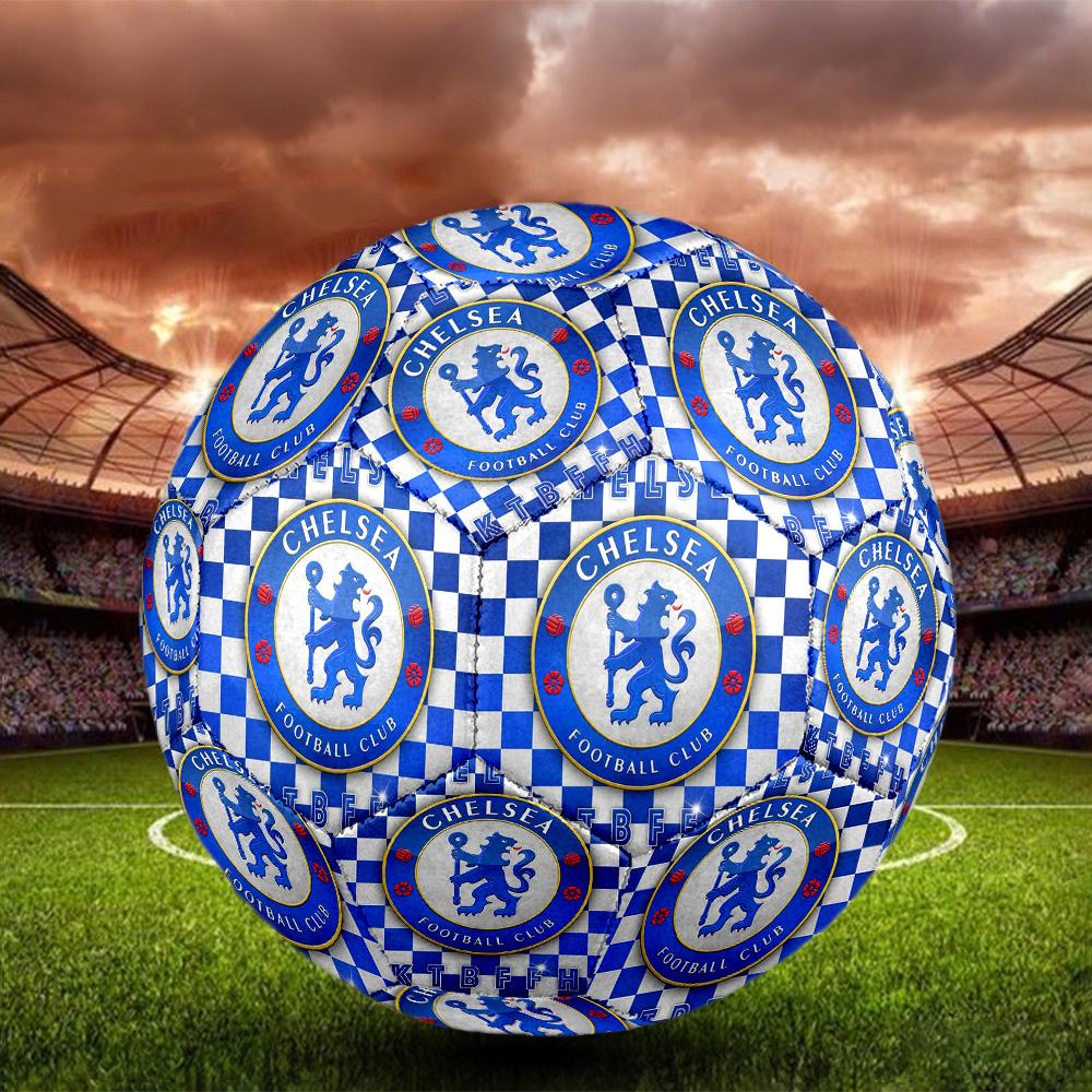 Chelsea FC CLUBSoccer Ball Colorato Per Tutte le Età Cucito a Macchina PVC Pronto per la Competizione Durevole Alto Rimbalzo