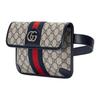 Gucci Fanny Pack Ophidia Distressed Vintage Old Flower Logo Silver Label Red and Blue Webbing Shoulder Crossbody Bag Canvas with Leather Trim Waist