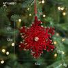 Exquisite Christmas Red Velvet Bow Snowflak Elk Bell Pendant Christmas Tree Hanging Ornament 2026 New Year Party Home Decoration