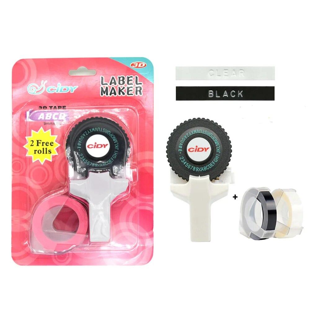 

Устройство для изготовления этикеток DIY Writer с 2 рулонами лент для тиснения размером 9 мм x 3 м, сменная лента для этикеток для пишущей машинки MOTEX Label Maker E-101