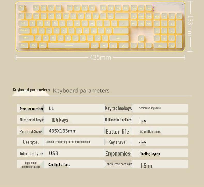 K8 Wired/Wireless Mechanical Keyboard & Mouse Set for Office and Gaming