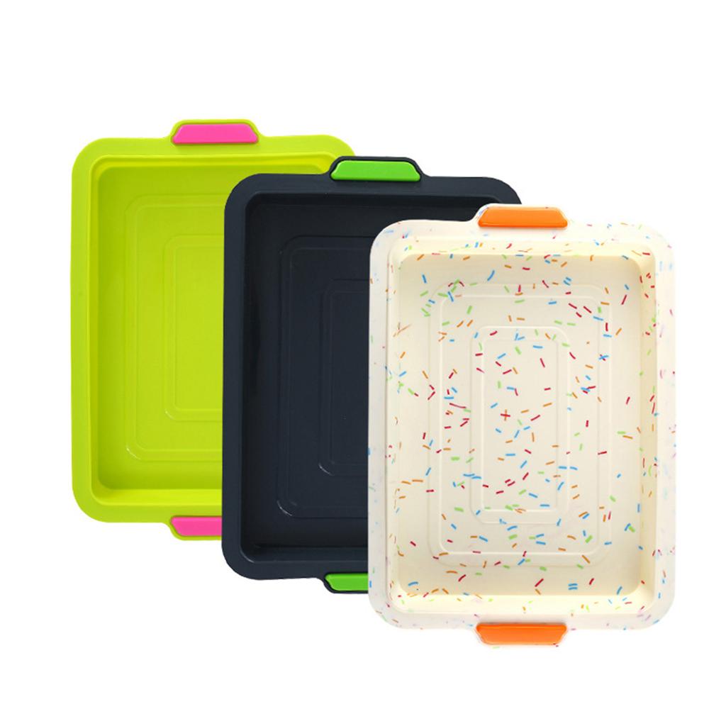 Rectangle Bread Non-stick Baking Cake Mold Tray Silicone Pan Bakeware DIY Tool