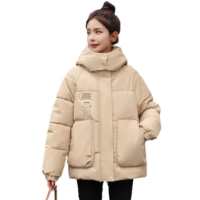 Cotton Clothes Women's Short Models New Winter Thickened Warm Loose Bread Clothes Hooded Cotton-padded Jacket