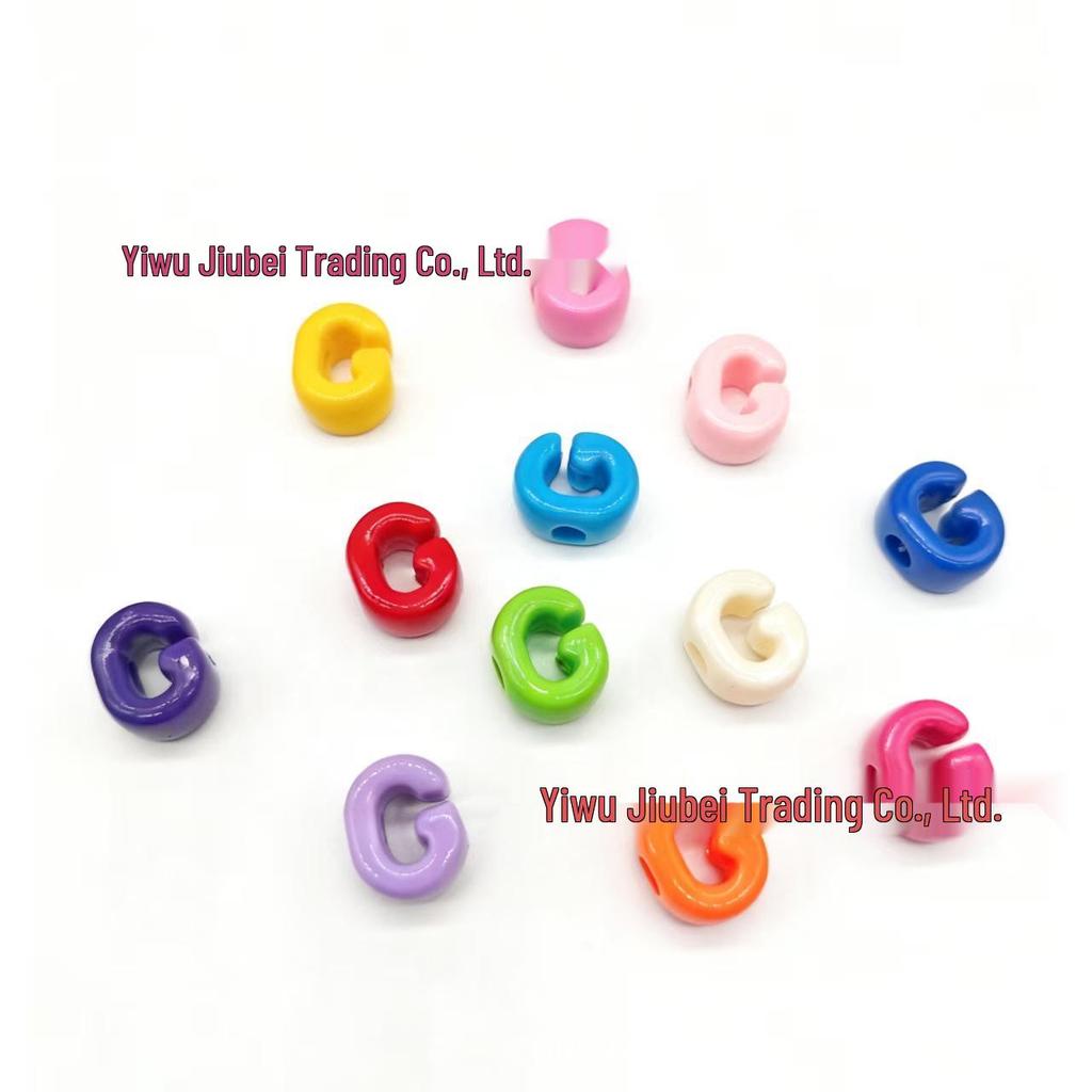 Colorful Acrylic Alphabet 'A' Beads for DIY Keychains & Charms