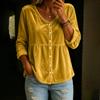 Women's Casual Velvet V-Neck Long Sleeve Top for Everyday Wear